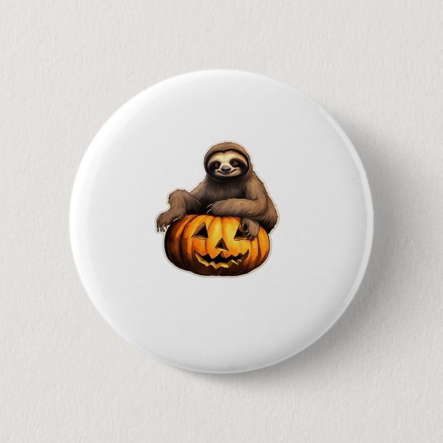Sloth thematischer halloween Oversized T - Shirt Button (Vorderseite)