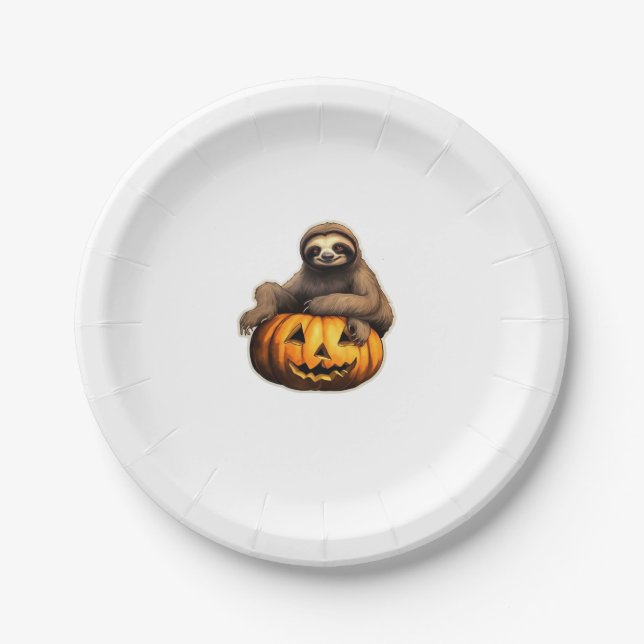 Sloth thematischer halloween Oversized T - Shirt Pappteller (Vorderseite)