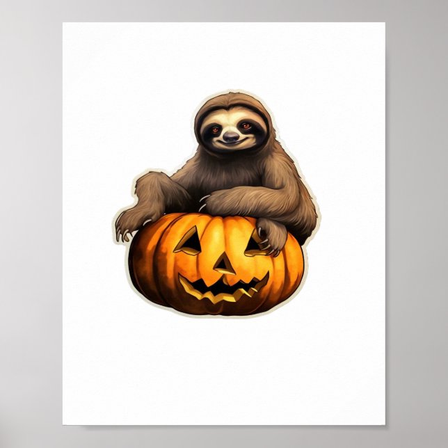 Sloth thematischer halloween Oversized T - Shirt Poster (Vorne)