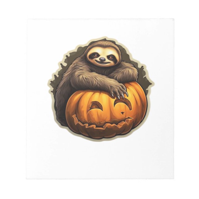 Sloth themed halloween Classic T-Shirt Notizblock (Vorderseite)