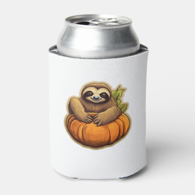 Sloth-Themenhalloween Oversized T - Shirt_1 Dosenkühler (Kanne Vorderseite)