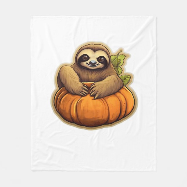 Sloth-Themenhalloween Oversized T - Shirt_1 Fleecedecke (Vorderseite)