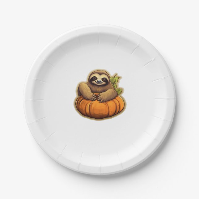 Sloth-Themenhalloween Oversized T - Shirt_1 Pappteller (Vorderseite)