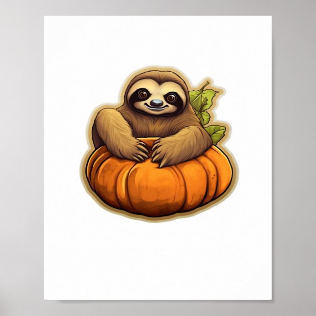 Sloth-Themenhalloween Oversized T - Shirt_1 Poster (Vorne)