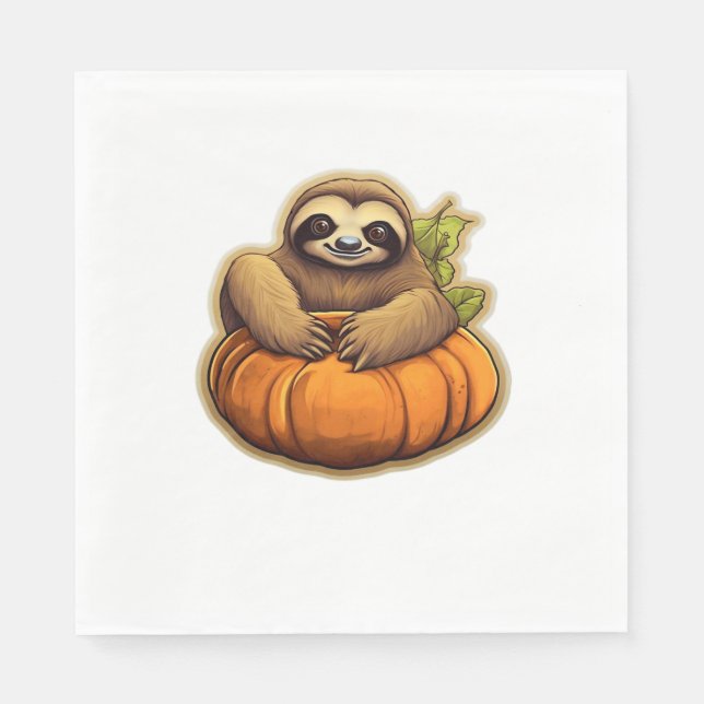 Sloth-Themenhalloween Oversized T - Shirt_1 Serviette (Vorderseite)