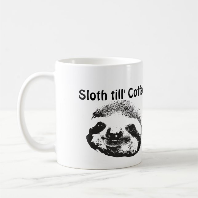 Sloth till Kaffee-Tasse Kaffeetasse (Links)