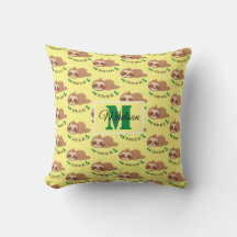 Sloth To be Funny Sloth Botanical Blätter Monogram