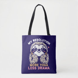 Sloth Tote Bag - Mehr Yoga Weniger Drama Tasche