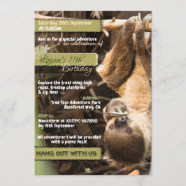 Sloth Tree Tops Adventure Einladungen