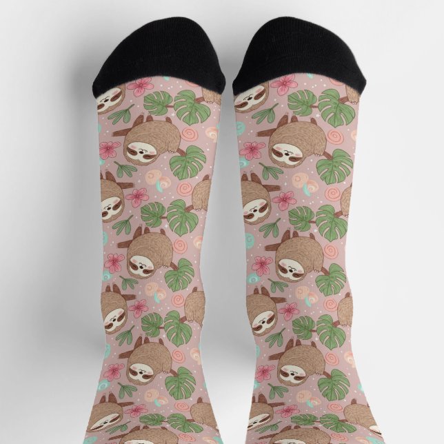 Sloth Tropical Dream Socken (Oben)