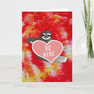 Sloth Valentine's Day Be Mine Karte