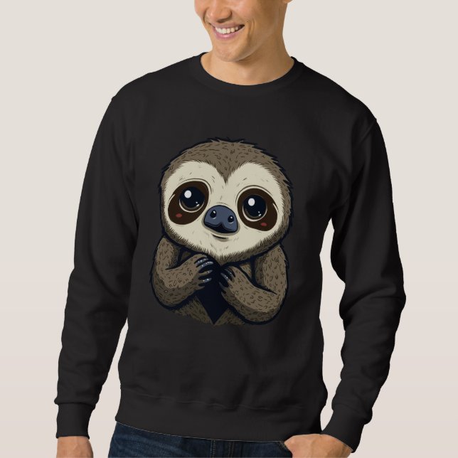 Sloth valentine's day heart sweatshirt (Vorderseite)