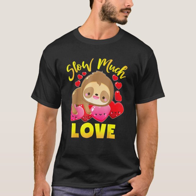 Sloth Valentines Girls Slots T-Shirt (Vorderseite)