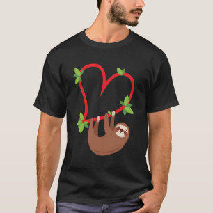Sloth Valentines Shirt Herz