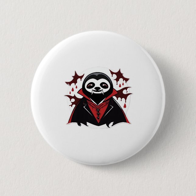 Sloth vampire Classic T - Shirt_1 Button (Vorderseite)