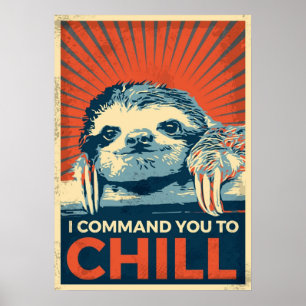 Sloth Vintag Poster