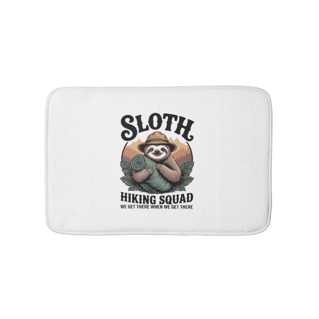 Sloth WanderSquad Funny Camping Badematte (Vorderseite)