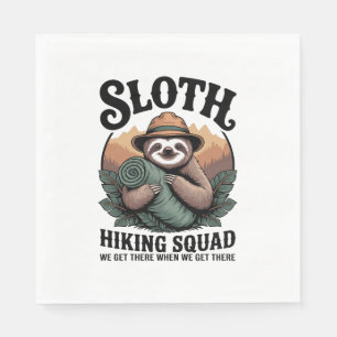 Sloth WanderSquad Funny Camping Serviette