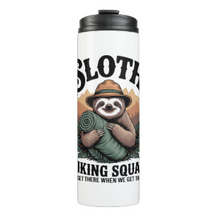 Sloth WanderSquad Funny Camping Thermosbecher