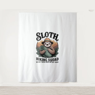 Sloth WanderSquad Funny Camping Wandteppich