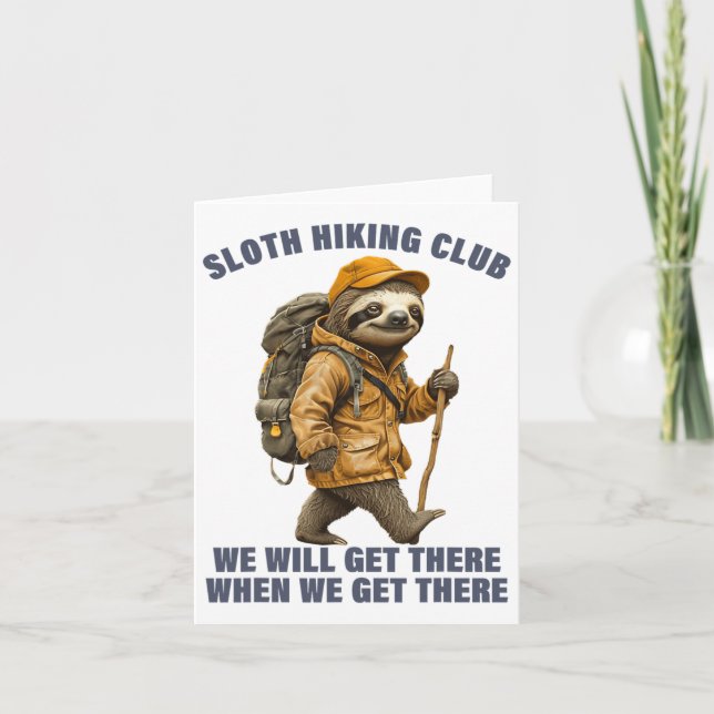 Sloth Wanderteam Men Sloth Karte (Vorderseite)