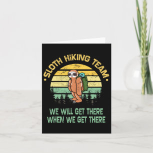 Sloth Wanderteam Wiker Camper Funny Retro Karte