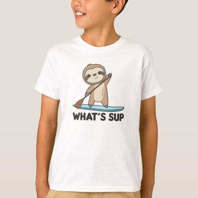 Sloth was SUP Team Paddling Funny Sloths T-Shirt (Vorderseite)
