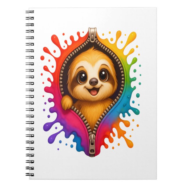 Sloth Watercolor Notizblock (Vorderseite)