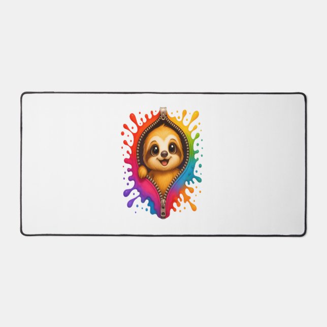 Sloth Watercolor Schreibtischunterlage (Vorderseite)