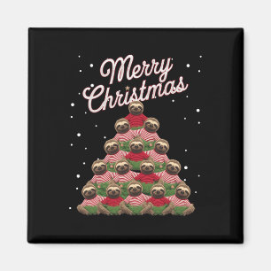 Sloth Xmas Tree Sloths Christmas Tree Magnet