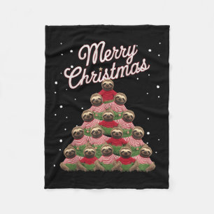 Sloth Xmas Tree Sloths Weihnachtsbaum Tank Top Fleecedecke