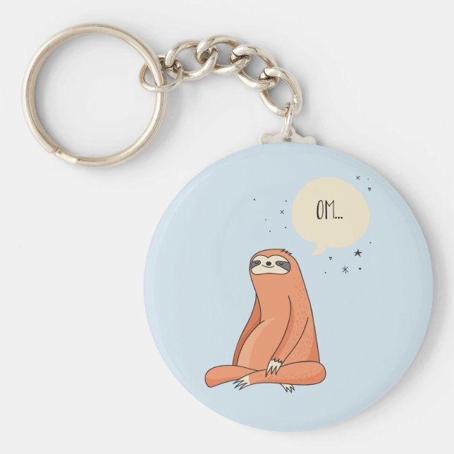 Sloth Yoga Funny Sloth Lover Schlüsselanhänger (Vorne)