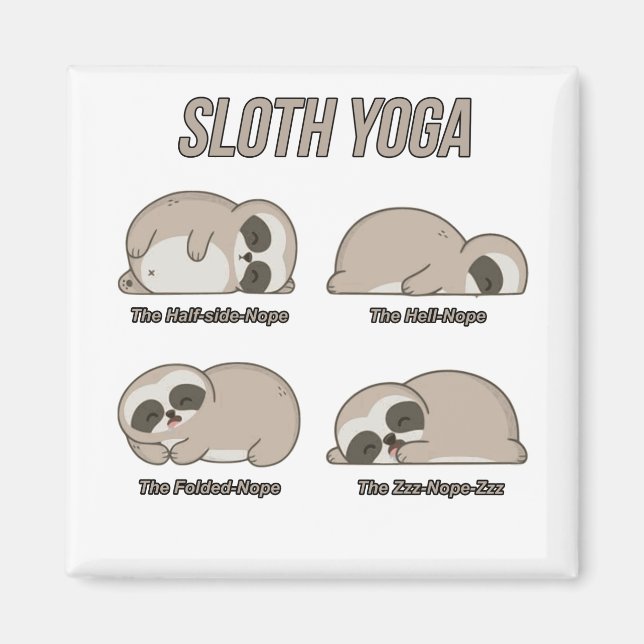 Sloth Yoga Magnet (Vorne)