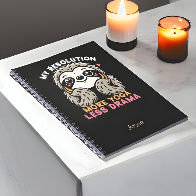 Sloth Yoga Notebook - Mehr Yoga Weniger Drama Notizblock (Von Creator hochgeladen)