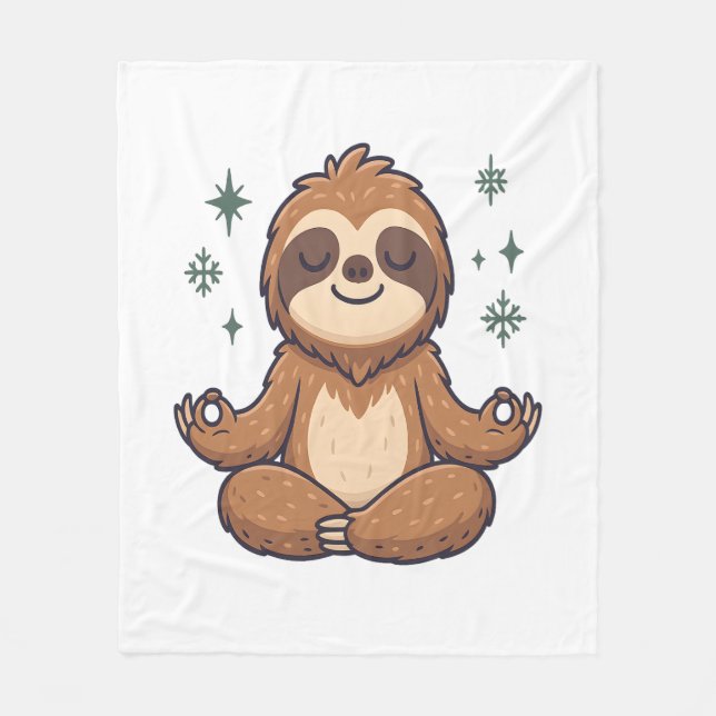 Sloth Yoga Sloth Fleecedecke (Vorderseite)