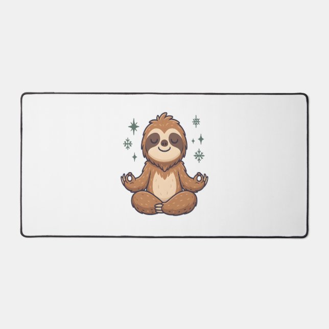 Sloth Yoga Sloth Schreibtischunterlage (Vorderseite)