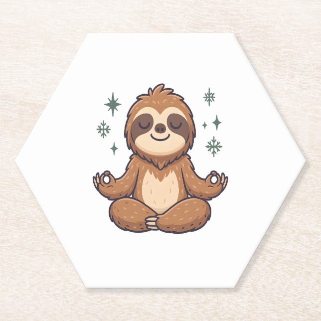 Sloth Yoga Sloth Untersetzer (Vorderseite)