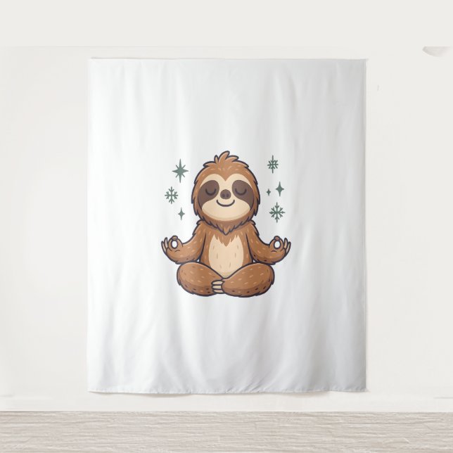 Sloth Yoga Sloth Wandteppich (Vorderseite)