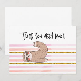 SLOTH Yoga Vielen Dank für Ihre Karte für SLOTH Li