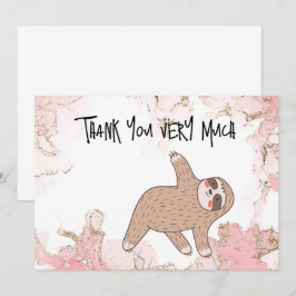 SLOTH Yoga Vielen Dank für Ihre Karte für SLOTH Li