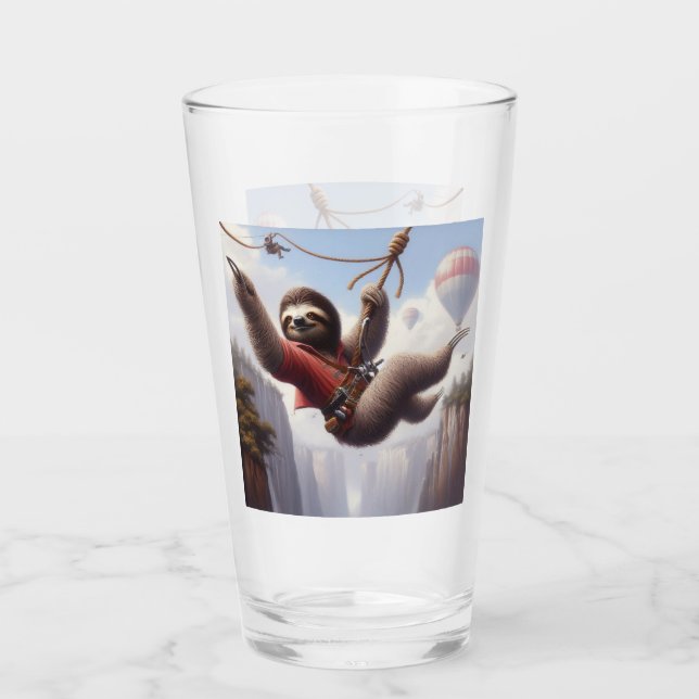 Sloth Ziplining Glas (Vorderseite)