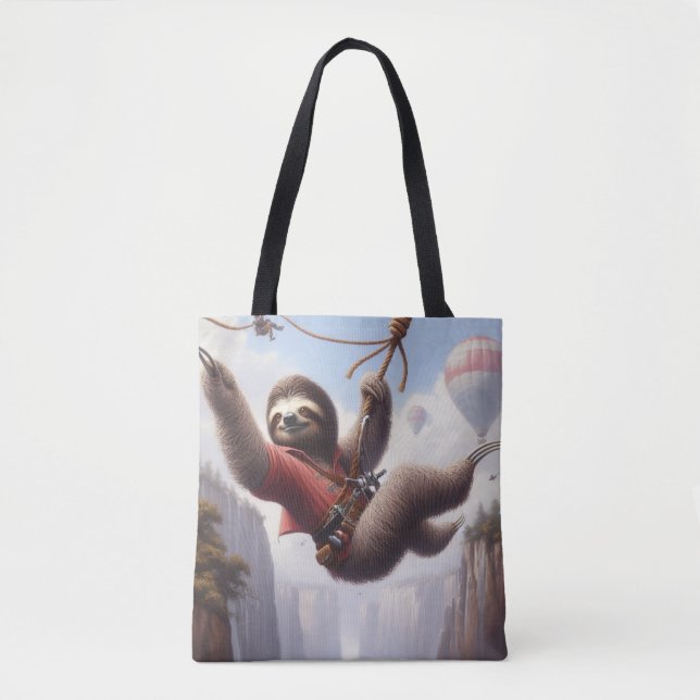 Sloth Ziplining Tasche (Vorderseite)