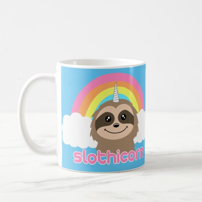 Slothicorn Slothunicorn-Regenbogen-Tasse Kaffeetasse (Links)