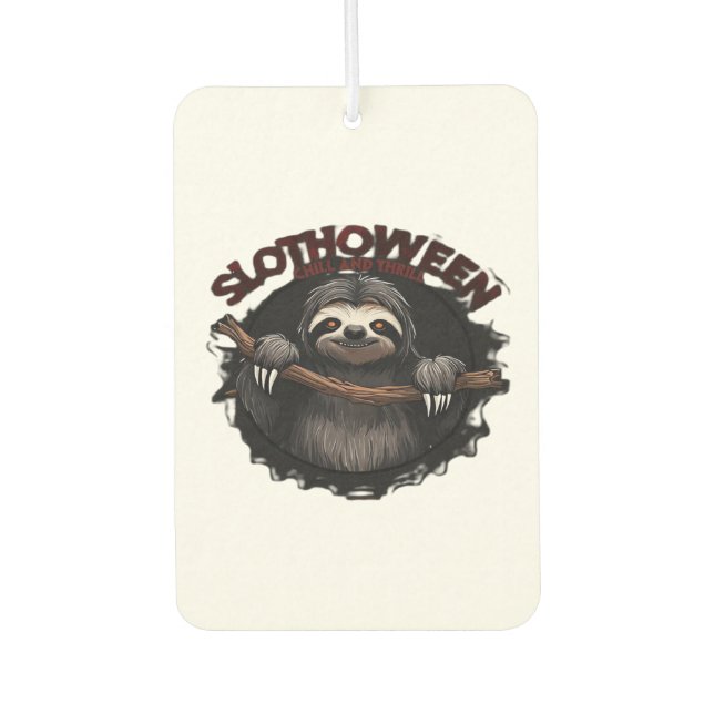 Slothoween Chill And Thrill - Creepy Sloth Classic Autolufterfrischer (Vorderseite)