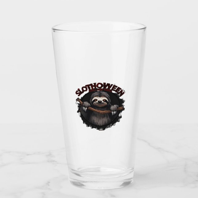 Slothoween Chill And Thrill - Creepy Sloth Classic Glas (Vorderseite)