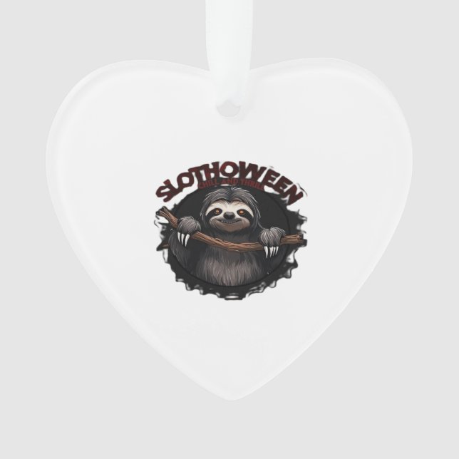 Slothoween Chill And Thrill - Creepy Sloth Classic Ornament (Vorderseite)