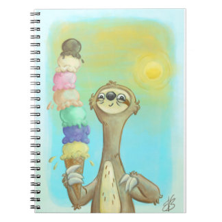 Sloths-Liebe-Eiscreme! Notizblock