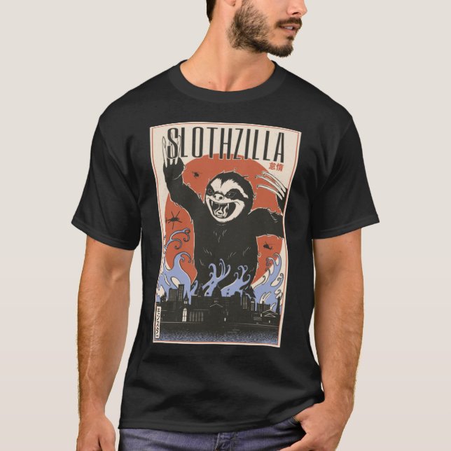 Slothzilla Sloth Asia Monster T-Shirt (Vorderseite)