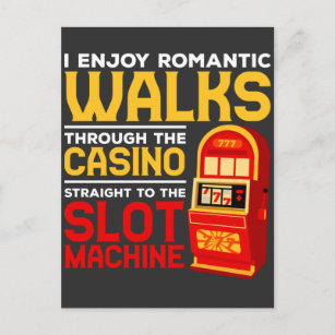 Slotmaschine Player Funny Casino Gambling Spaß Postkarte