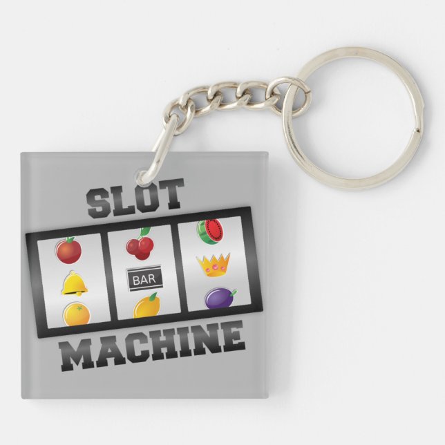 Slotmaschine - Viel Glück! Schlüsselanhänger (Rückseite)